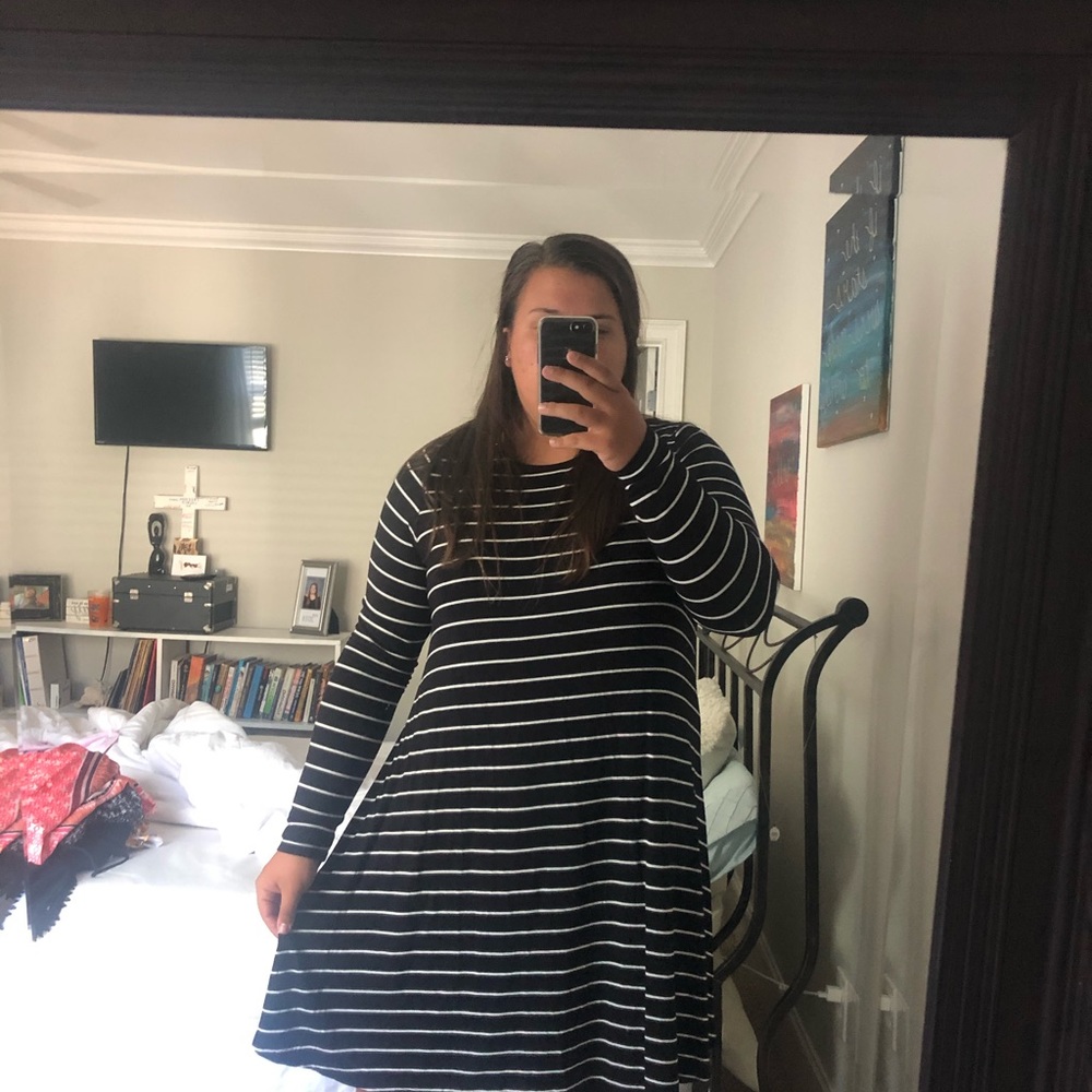 Striped cotton dress
